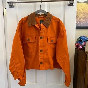 Wild Fable Cropped Canvas Shacket